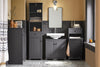 SoBuy | Waschbeckenunterschrank | Waschtisch | Badmöbel | Dunkelgrau | BZR18-II-DG