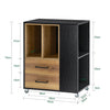 SoBuy | Aktenschrank | Aktenwagen | Druckertisch | Büroschrank | Vintagebraun | ASK01-PF