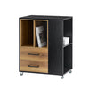 SoBuy | Aktenschrank | Aktenwagen | Druckertisch | Büroschrank | Vintagebraun | ASK01-PF
