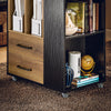 SoBuy | Aktenschrank | Aktenwagen | Druckertisch | Büroschrank | Vintagebraun | ASK01-PF