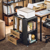 SoBuy | Aktenschrank | Aktenwagen | Druckertisch | Büroschrank | Vintagebraun | ASK01-PF