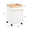 SoBuy | Rollcontainer | Bürowagen | Beistelltisch | Aktenwagen | Druckerständer | ASK03-W