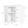 SoBuy | Aktenschrank | Aktenschrankwagen | Druckertisch | Rollcontainer | Weiß | ASK05-W