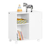 SoBuy | Aktenschrank | Aktenschrankwagen | Druckertisch | Rollcontainer | Weiß | ASK05-W