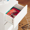 SoBuy | Aktenschrank | Aktenschrankwagen | Druckertisch | Rollcontainer | Weiß | ASK05-W