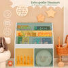 SoBuy | Kinderbücherregal | Zeitungsständer Kinderzimmer | Aufbewahrungsregal Weiß | KMB01-W