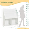 SoBuy | Kinderbücherregal | Zeitungsständer Kinderzimmer | Aufbewahrungsregal Weiß | KMB01-W