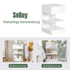SoBuy | Nachttisch | Fürs Schlafzimmer | Beistelltisch | Kommode Weiß | FBT49-W