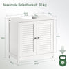 SoBuy | Waschbeckenunterschrank | Badezimmerunterschrank Weiß | FRG237-II-W