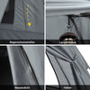 SoBuy | 7in1-Zelt Campingzelt | 2 Personen | Outdoor | Feldbett Hellgrau | 193x188x145cm | OGS32-L-HG