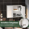 SoBuy | Spiegelschrank | Hängeschrank mit Spiegeltür | Badspiegel weiß | BZR153-W