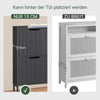 Sobuy | Tipper | Skříň bot s 2 klapkami | Black Shoe Chest of Shoe | FSR78-SCH