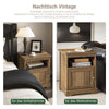 SoBuy | Nachttisch | Boxspringbett | Nachtschrank | Beistelltisch Vintagebraun | FBT151-BR