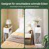 SoBuy | Schmaler Nachttisch | mit Schublade und Ablage | Weiß-Natur | FBT171-WN