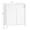 SoBuy | Waschbeckenunterschrank | Badschrank | Waschtisch | Weiß | BZR101-W