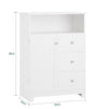SoBuy | Badkommode | Badzimmerschrank | Flurschrank | Weiß | BZR107-W
