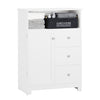 SoBuy | Badkommode | Badzimmerschrank | Flurschrank | Weiß | BZR107-W