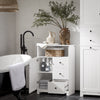 SoBuy | Badkommode | Badzimmerschrank | Flurschrank | Weiß | BZR107-W