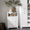 SoBuy | Badkommode | Badzimmerschrank | Flurschrank | Weiß | BZR107-W