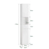 SoBuy | Hochschrank | Badschrank | Badregal | Badezimmermöbel | Weiß | BZR109-W