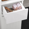SoBuy | Hochschrank | Badschrank | Badregal | Badezimmermöbel | Weiß | BZR109-W
