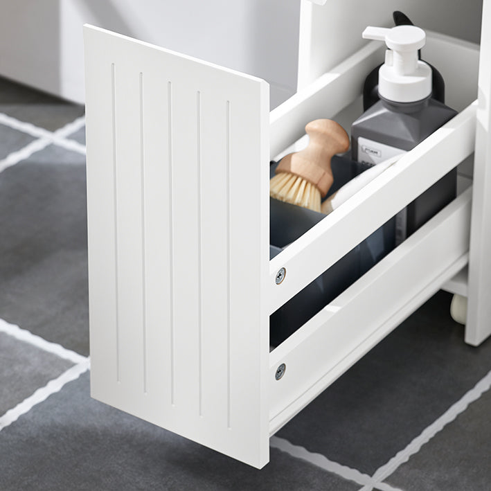 SoBuy | Nischenregal | Küchenregal | Rollwagen | Badmöbel | Weiß | BZR111-W