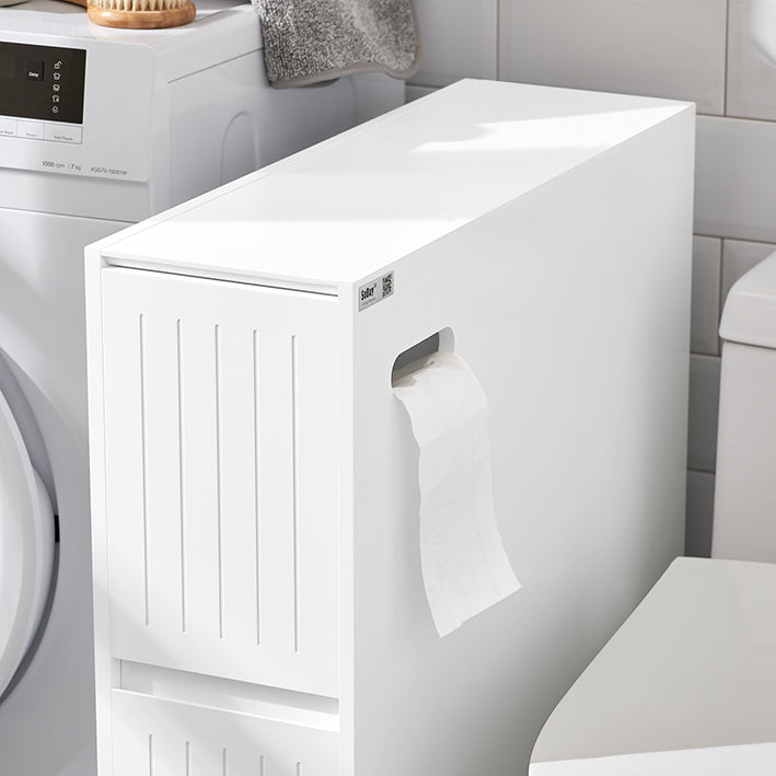 SoBuy | Nischenregal | Küchenregal | Rollwagen | Badmöbel | Weiß | BZR111-W