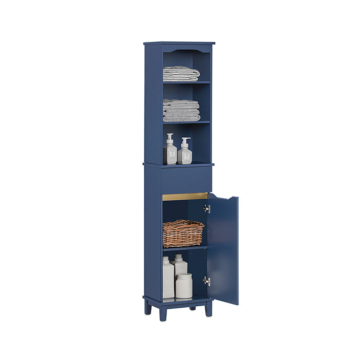 SoBuy Hochschrank Badschrank Badregal Blau BZR112-B –