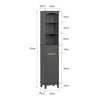 SoBuy | Hochschrank | Badschrank | Badregal | Dunkelgrau | BZR112-DG