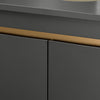 SoBuy | Waschbeckenunterschrank | Badschrank | Waschtisch | Dunkelgrau | BZR113-DG