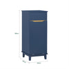 SoBuy | Wäscheschrank mit Wäschesack | Wäschesammler | Wäschekorb | Blau | BZR114-B