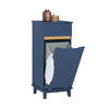 SoBuy | Wäscheschrank mit Wäschesack | Wäschesammler | Wäschekorb | Blau | BZR114-B