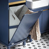 SoBuy | Wäscheschrank mit Wäschesack | Wäschesammler | Wäschekorb | Blau | BZR114-B