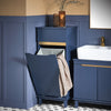 SoBuy | Wäscheschrank mit Wäschesack | Wäschesammler | Wäschekorb | Blau | BZR114-B