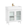 SoBuy | Waschbeckenunterschrank | Badschrank | Waschtisch | Badmöbel | BZR115-W