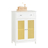SoBuy | Badkommode mit 1 Schublade | Badzimmerschrank | Sideboard | Gelb | BZR120-W