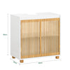 SoBuy | Waschbeckenunterschrank | Badschrank | Waschtisch | Weiß-Natur | BZR125-W