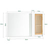SoBuy | Spiegelschrank | Hängeschrank | Wandspiegel | Badschrank | Weiß-Natur | BZR128-W