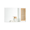 SoBuy | Spiegelschrank | Hängeschrank | Wandspiegel | Badschrank | Weiß-Natur | BZR128-W