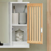 SoBuy | Spiegelschrank | Hängeschrank | Wandspiegel | Badschrank | Weiß-Natur | BZR128-W