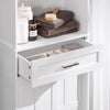 SoBuy | Hochschrank mit Schiebetüren | Badregal | Badezimmermöbel | Weiß | BZR141-W