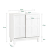 SoBuy | Waschbeckenunterschrank | Badezimmerschrank | Waschtisch | Weiß | BZR142-W