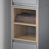 SoBuy | Bad Hochschrank | Aufbewahrungsschrank für Bad | Badschrank Dunkelgrau | BZR147-DG
