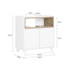 SoBuy | Waschbeckenunterschrank | Badezimmerschrank | Waschtisch Unterschrank | BZR148-W