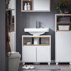 SoBuy | Waschbeckenunterschrank | Badezimmerschrank | Waschtisch Unterschrank | BZR148-W