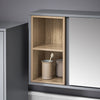 SoBuy | Hängeschrank mit 1 Spiegeltür | Spiegelschrank | Badschrank | Spiegel | Dunkelgrau | BZR149-DG