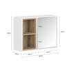 SoBuy | Hängeschrank mit 1 Spiegeltür | Spiegelschrank | Badschrank | Spiegel | Weiß | BZR149-W