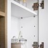 SoBuy | Hängeschrank mit 1 Spiegeltür | Spiegelschrank | Badschrank | Spiegel | Weiß | BZR149-W