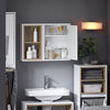 SoBuy | Hängeschrank mit 1 Spiegeltür | Spiegelschrank | Badschrank | Spiegel | Weiß | BZR149-W