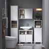 SoBuy | Hängeschrank mit 1 Spiegeltür | Spiegelschrank | Badschrank | Spiegel | Weiß | BZR149-W
